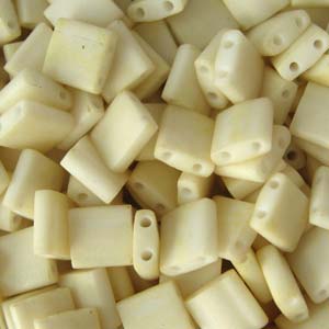 Miyuki Tila Beads - 5g Bag - Matte Cream - TL2021