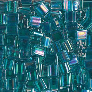 Miyuki Tila Beads - 5g Bag - Transparent Teal AB - TL2458