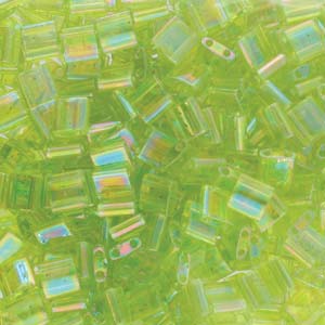 Miyuki Tila Beads - 5g Bag - Transparent Chartreuse AB - TL0258