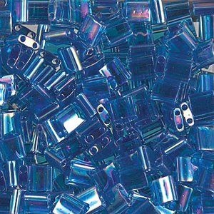 Miyuki Tila Beads - 5g Bag - Transparent Capri Blue AB - TL0291