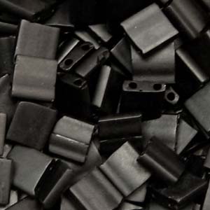 Miyuki Tila Beads - 5g Bag - Matte Black - TL0401F