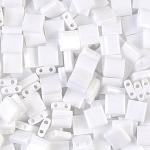 Miyuki Tila Beads - 5g Bag - Opaque White - TL0402