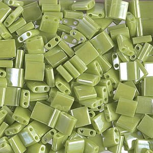 Miyuki Tila Beads - 5g Bag - Opaque Chartreuse Luster - TL0439