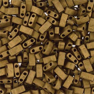Miyuki Half Tila Beads - 5g Bag - Matte Metallic Dark Bronze - HTL2006