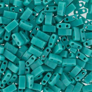 Miyuki Half Tila Beads - 5g Bag - Opaque Turquoise Green - HTL0412