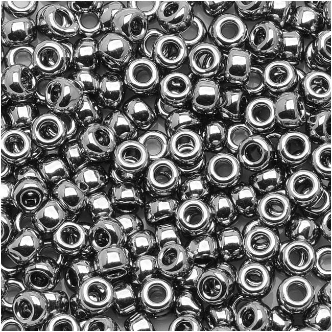 8/0 Toho Seed Beads - 10g Bag - Nickel
