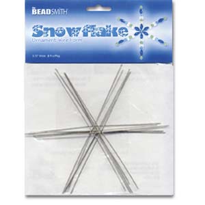 Snowflake Ornament Wire Forms 6 Inch – Pack of 6