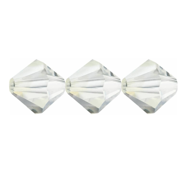 4mm Preciosa Bicones – Argent Flare – Pack of 30