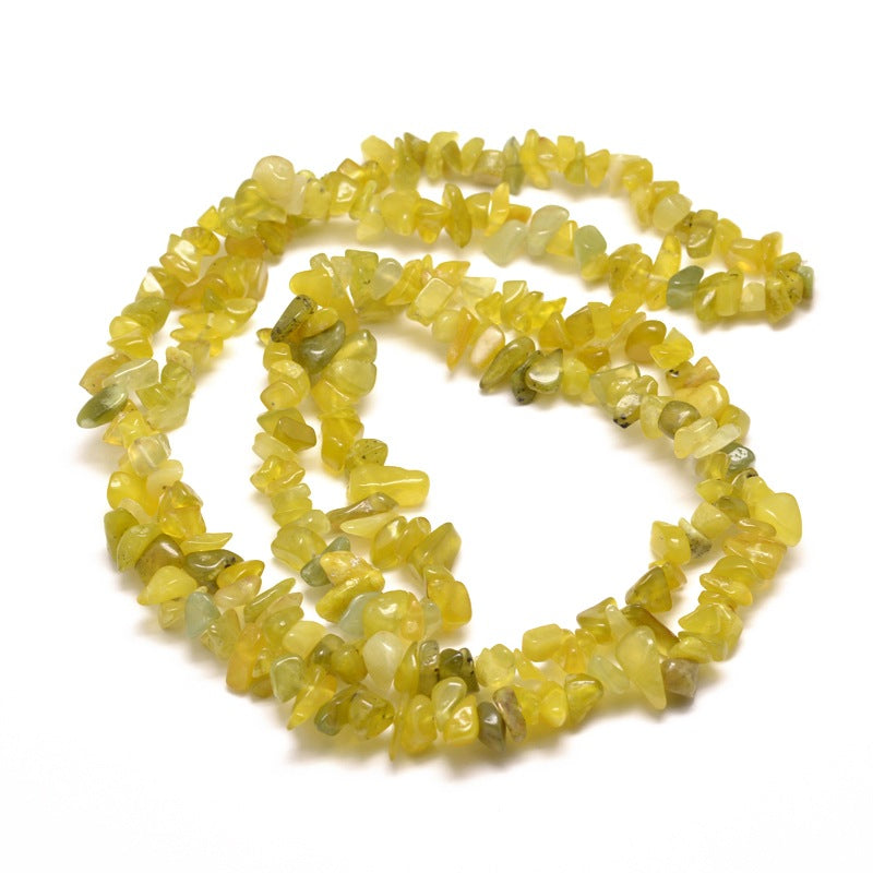 5x8mm Olive Jade Chip Beads – 78cm Strand