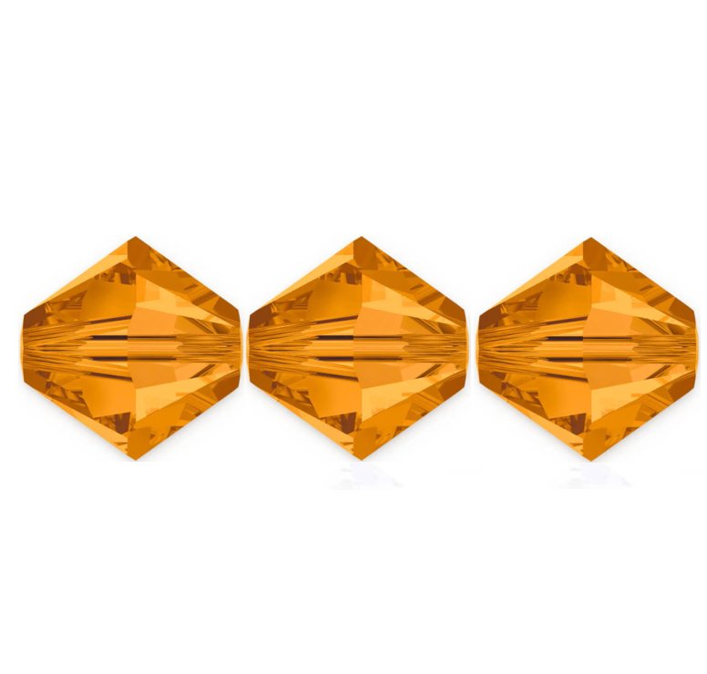 4mm Preciosa Bicones - Topaz - Pack of 30