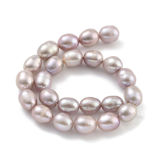 6-7mm Orchid Rice Pearl Strand - AAA Grade