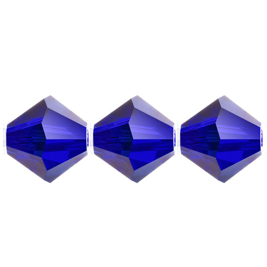4mm Preciosa Bicones – Cobalt Blue – Pack of 30