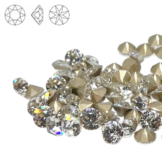 Aurora Pointy Back Chaton (C1088) SS29 – 6mm – Crystal – Pack of 2