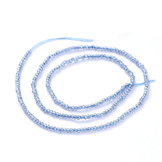 Etoile Micro Crystal Rondelles 2x1.5mm - Strand of approx 200 - Sky Luster