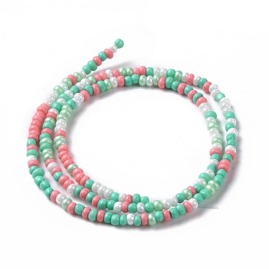 8/0 FGB Seed Bead Mixed 16 Inch Strand - Approx 190 Beads - Electric Orchid