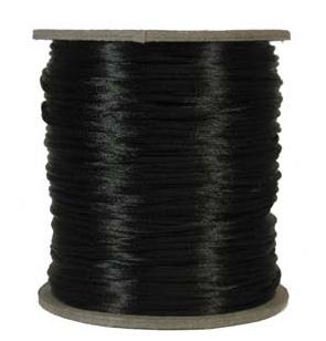 1mm Black Satin Cord – Per Meter