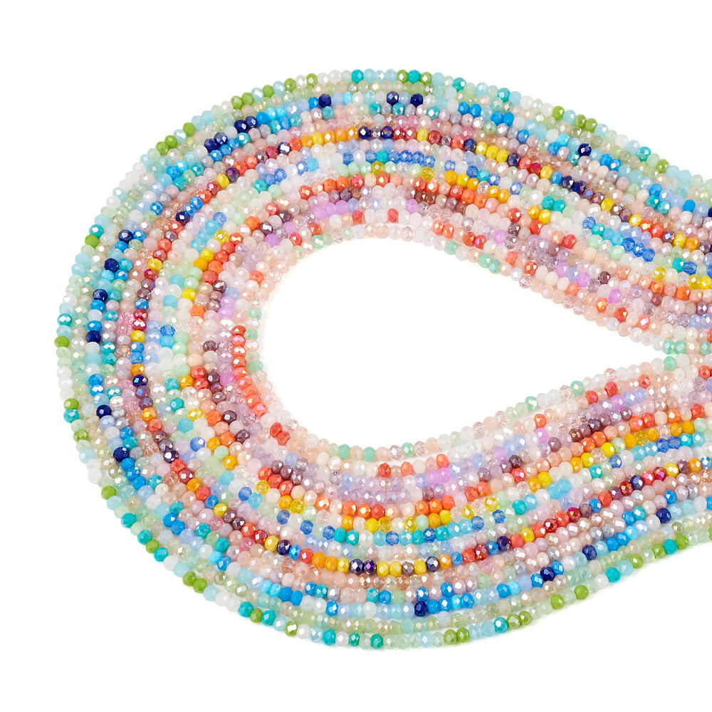 3x2.5mm Crystal Rondelle Bead Box – Approx 2300 Beads – 13 Strand Multi Buy!