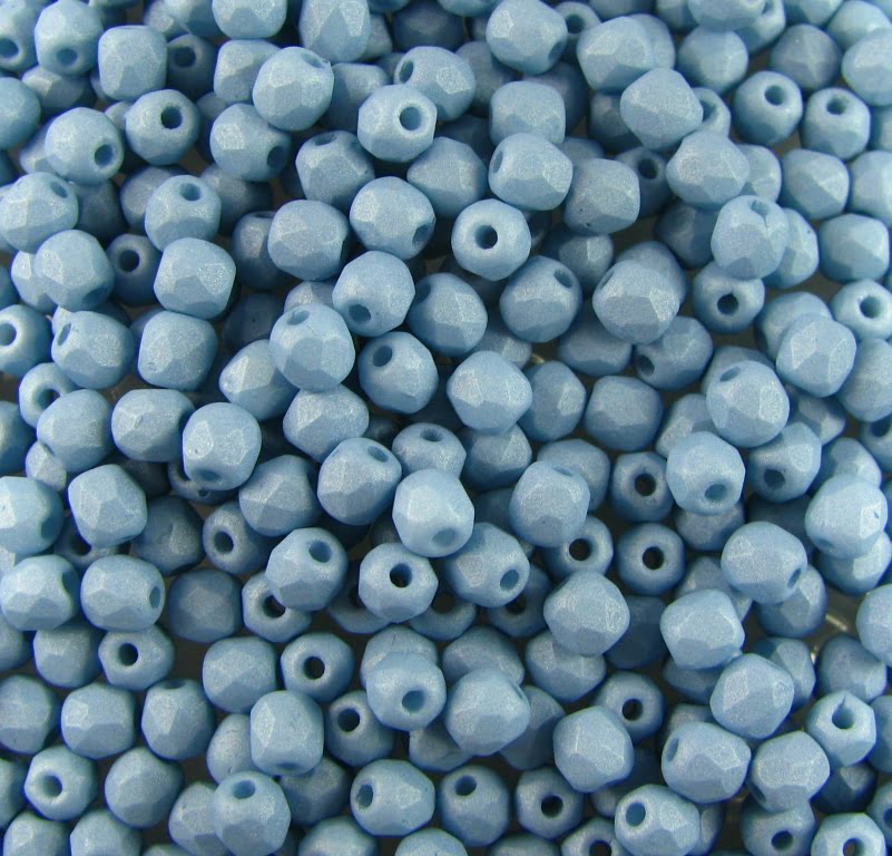 3mm Czech Fire Polish – 02010/29567 – Matte Denim x 100