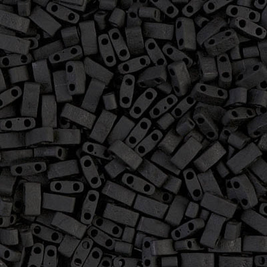 Miyuki Half Tila Beads - 5g Bag – Matte Black - HTL0401F