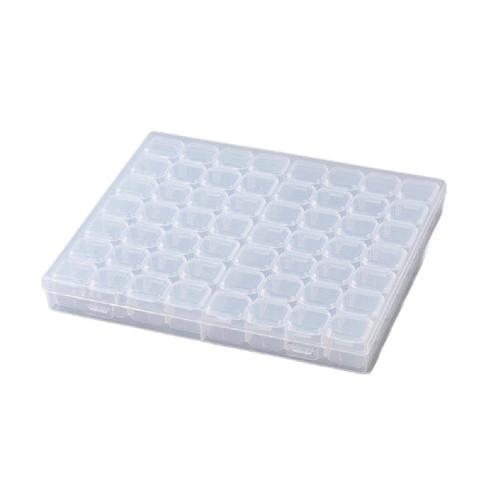 56-Compartment Bead Storage Box – Secure & Organized