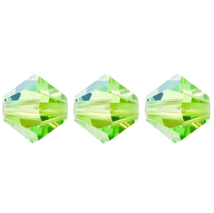 4mm Preciosa Bicones – Limecicle – Pack of 30