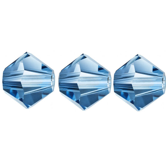 3mm Preciosa Bicones – Malibu Blue – Pack of 30