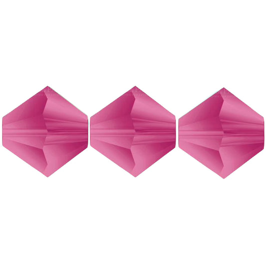 3mm Preciosa Bicones – Matte Fuchsia – Pack of 30
