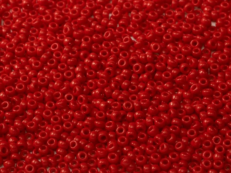 11/0 Miyuki Seed Beads - 25g Bag – Opaque Red - Colour 408