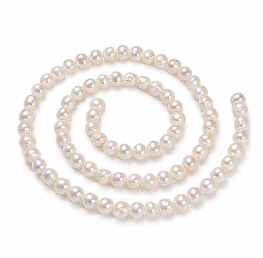 4-5mm Cream Potato Cultured Freshwater Pearl – Approx 70 Beads