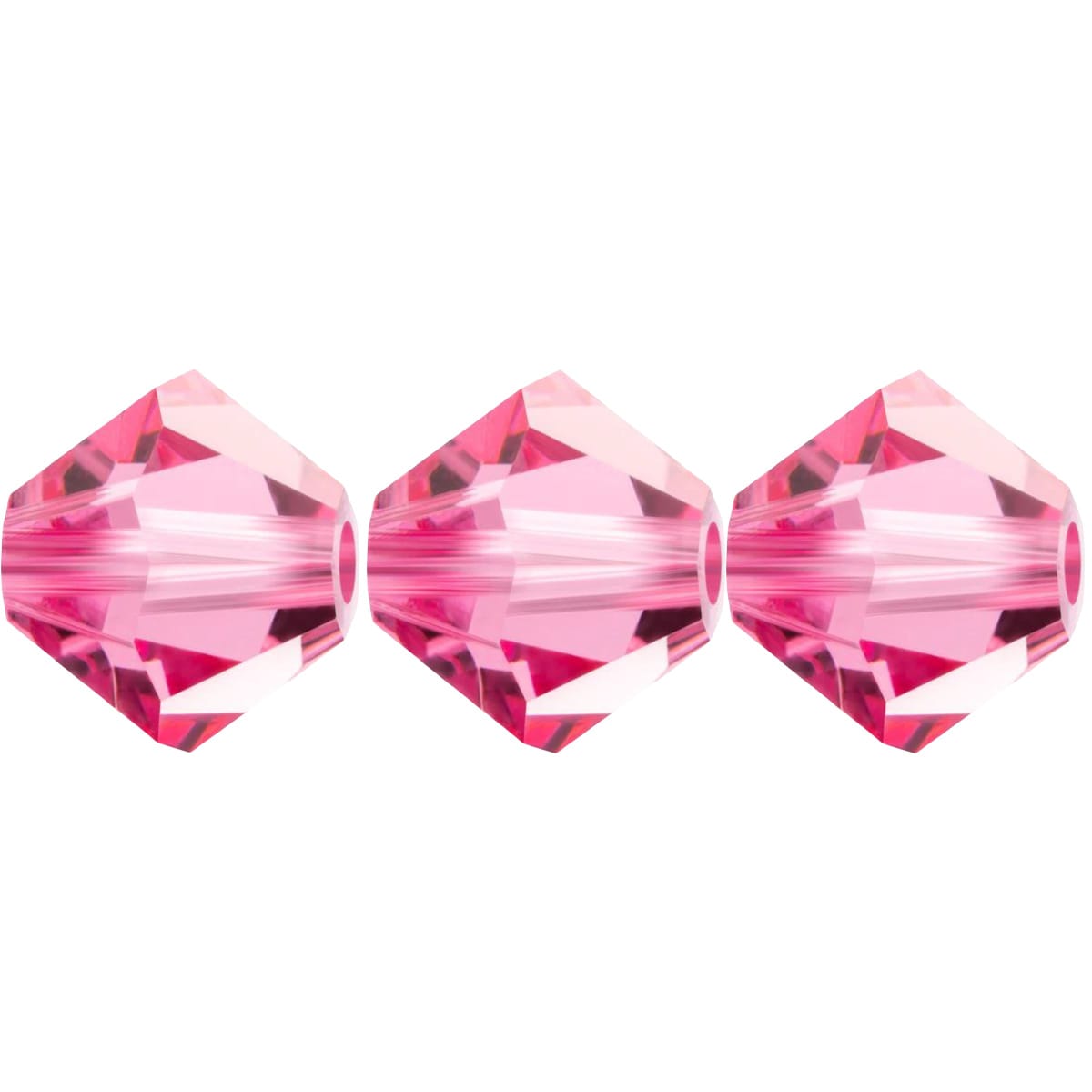 3mm Preciosa Bicones – Rose – Pack of 30