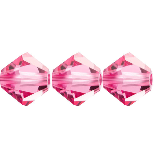 3mm Preciosa Bicones – Rose – Pack of 30