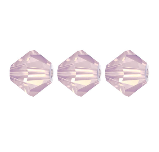 4mm Preciosa Bicones - Rose Opal - Pack of 30