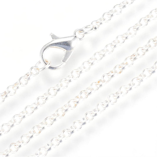 18 Inch Silver Plated Rollo Chain
