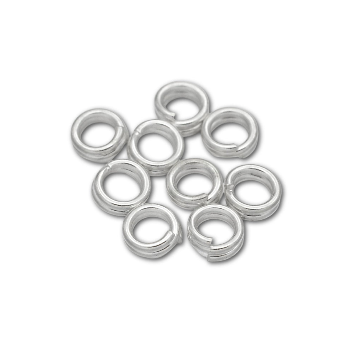 Silver Plated 4mm Split Rings - Pack of 50