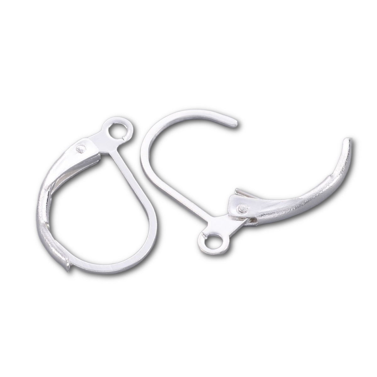 Silver Plated Oval Leverback Earring Findings x 5 pairs