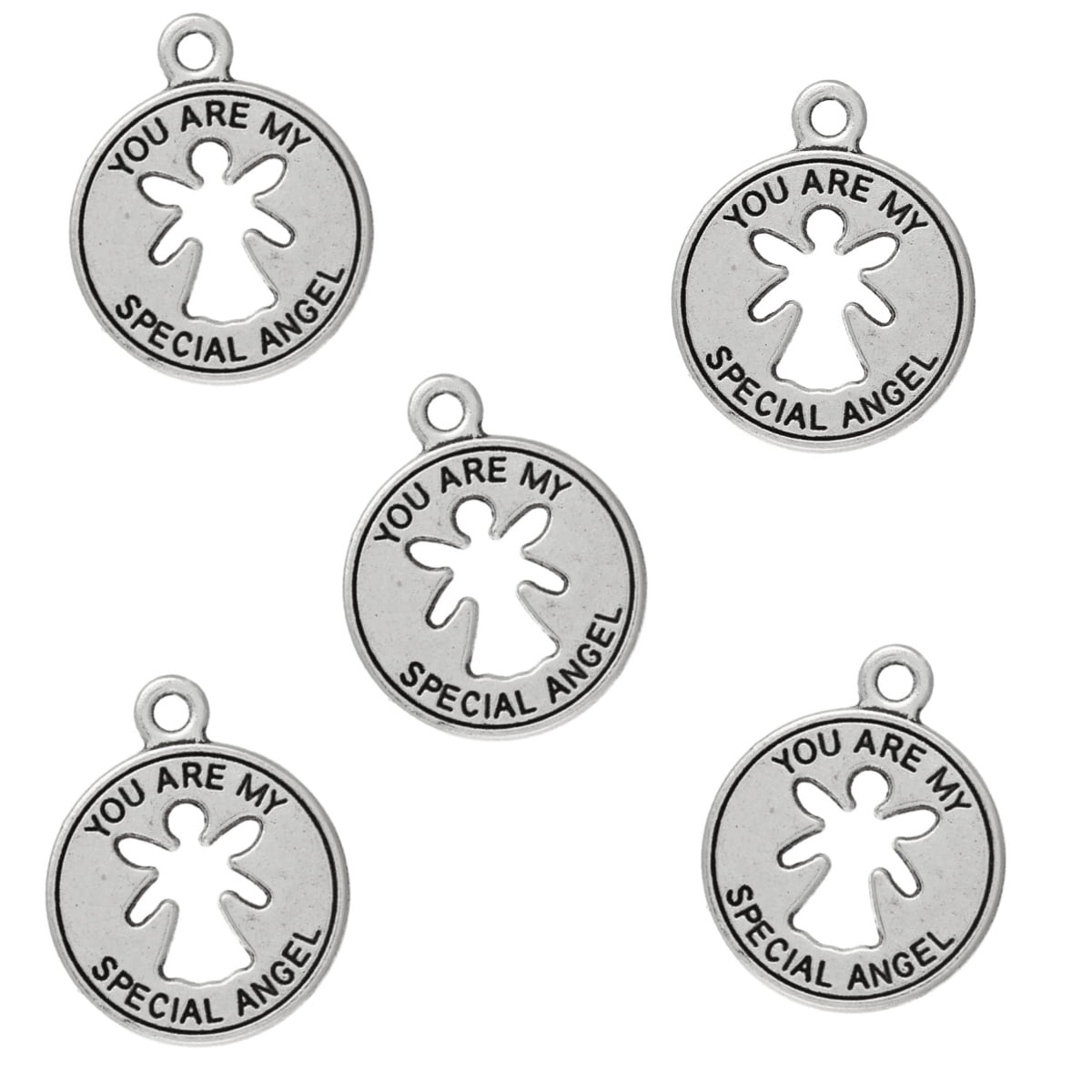Antique Silver Special Angel Charm – Pack of 5