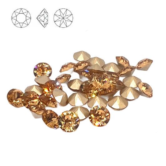 Aurora Pointy Back Chaton (C1028) SS39 – 8mm – Light Colorado Topaz – Pack of 2