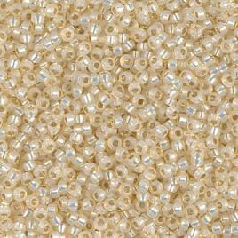 11/0 Miyuki Seed Beads - 25g Bag – Dyed Cream Silver Lined Alabaster - Colour 577
