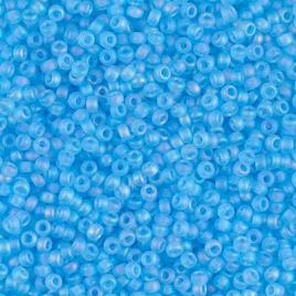 11/0 Miyuki Seed Beads - 25g Bag – Matte Light Blue AB – Colour 148FR
