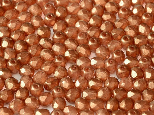 4mm Czech Fire Polish – 29252 - Crystal Golden Touch Tangerine x 100