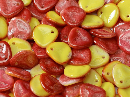 Rose Petals 8 x 7 mm Chalk White Funky Apple 10g approx 60pcs