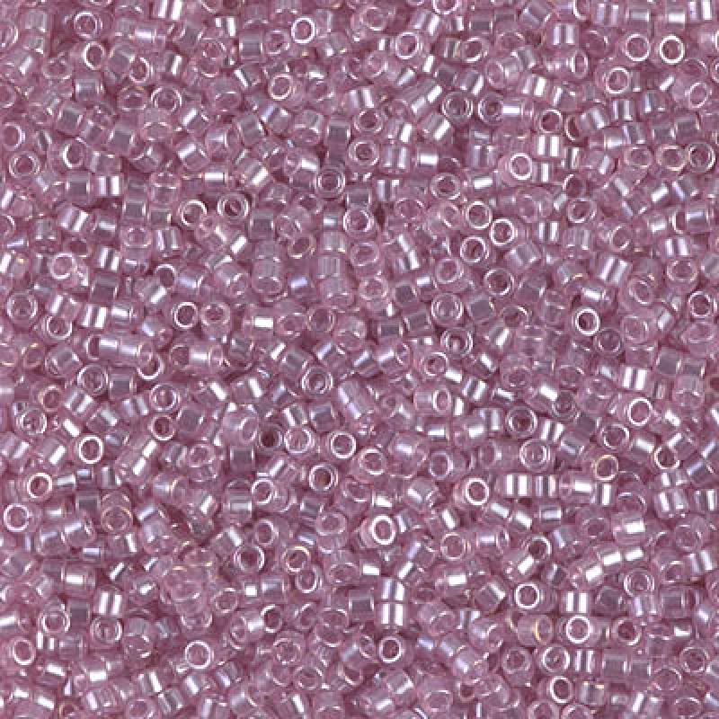15/0 - Miyuki Delica - 5g Bag - Transparent Light Rose Luster - DBS1482