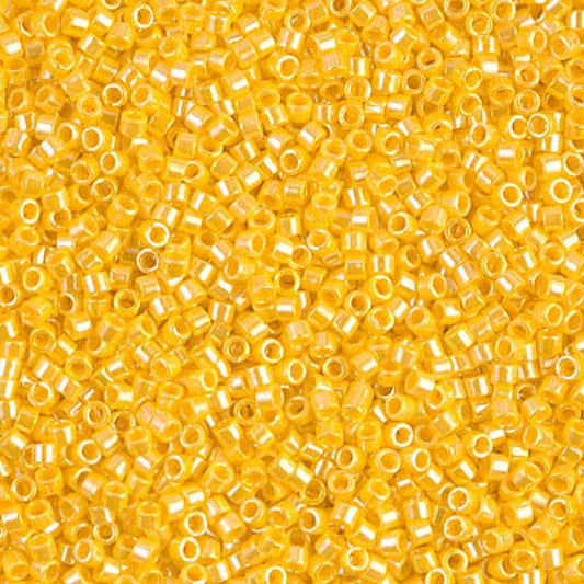 15/0 - Miyuki Delica - 5g Bag - Opaque Canary Luster - DBS1562