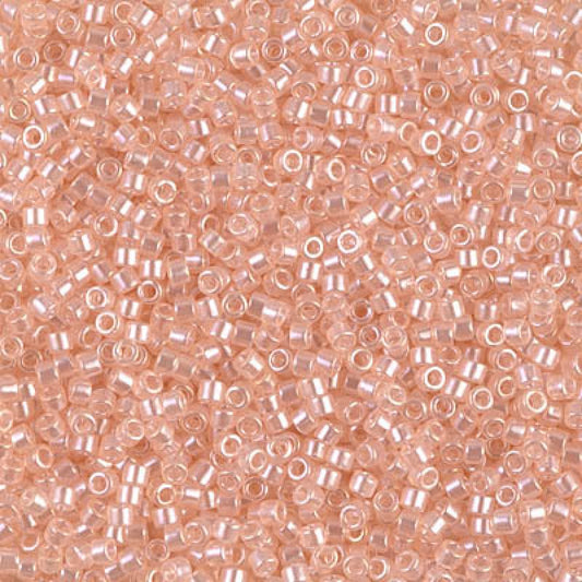 15/0 - Miyuki Delica - 5g Bag - Transparent Pale Peach Luster - DBS1479