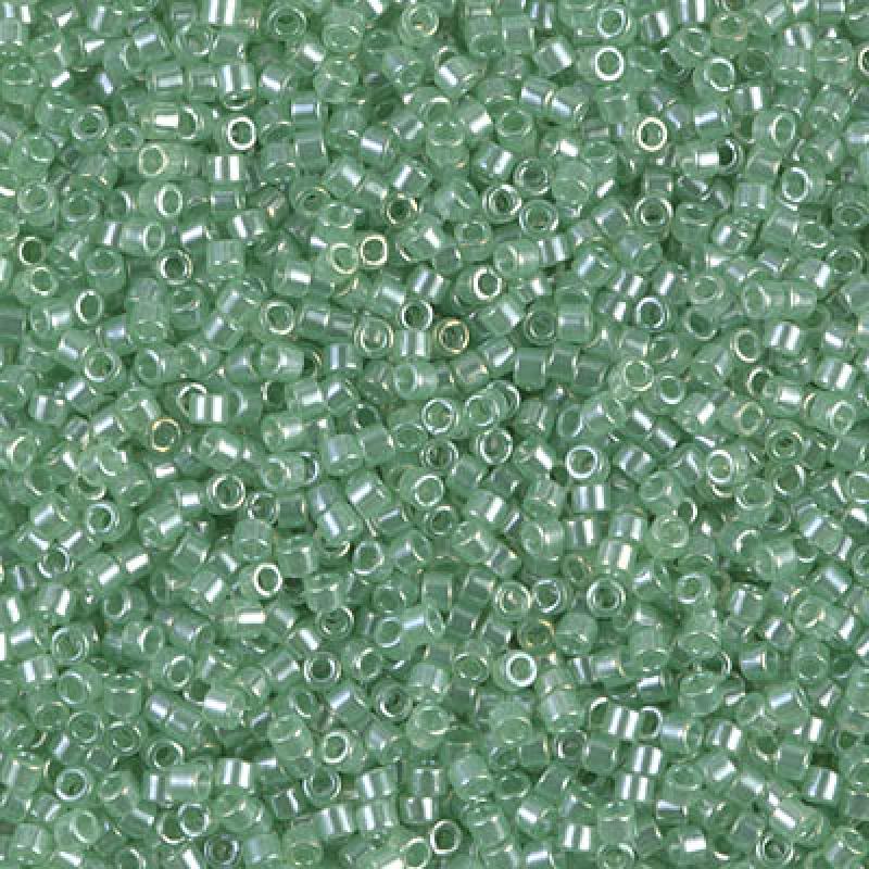 15/0 - Miyuki Delica - 5g Bag - Transparent Mint Luster - DBS1483
