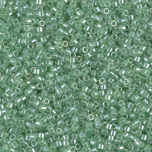 15/0 - Miyuki Delica - 5g Bag - Transparent Mint Luster - DBS1483