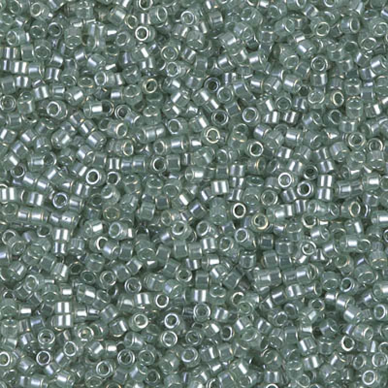 15/0 - Miyuki Delica - 5g Bag - Transparent Lt Moss Green Luster - DBS1484