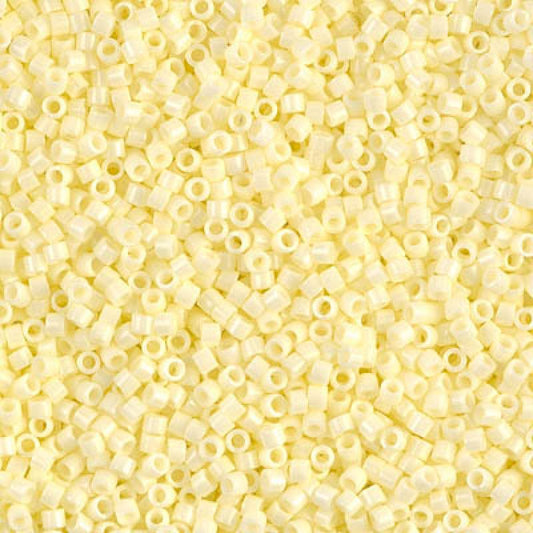 15/0 - Miyuki Delica - 5g Bag - Opaque Pale Yellow - DBS1491