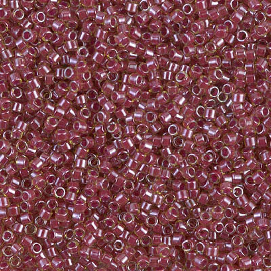 11/0 – Miyuki Delica - 5g Bag – Lined Amber/Cranberry – DB0283