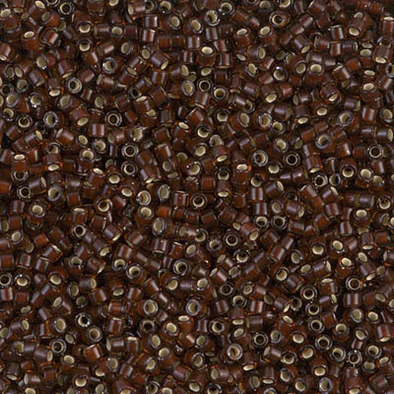 11/0 – Miyuki Delica - 5g Bag - Silver Lined Glazed Dark Root Beer – DB1684